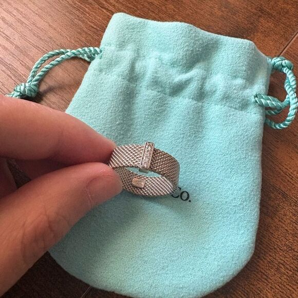 Tiffany & Co. Diamond Mesh Ring - Picture 2 of 7